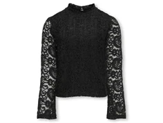 Kids ONLY black flared sleeve blondetop